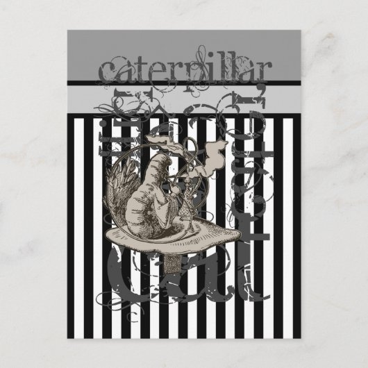 不思議の国の毛虫のアリスグランジ ポストカード (正面)