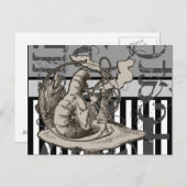 不思議の国の毛虫のアリスグランジ ポストカード (正面/裏面)