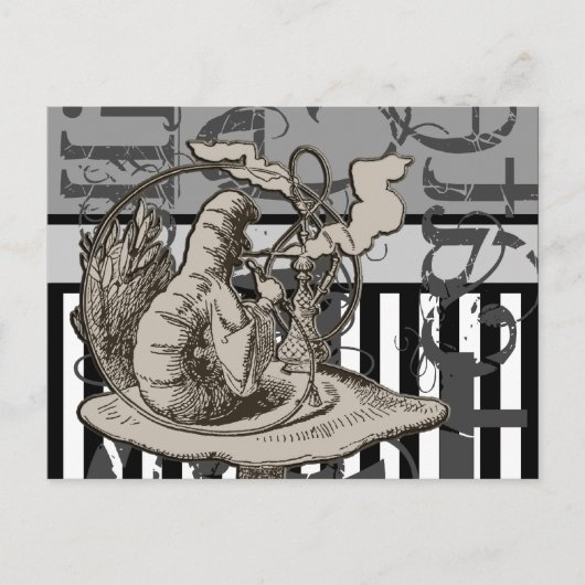 不思議の国の毛虫のアリスグランジ ポストカード (正面)