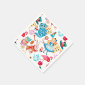 不思議の国の水彩画のアリス スタンダードカクテルナプキン (角)