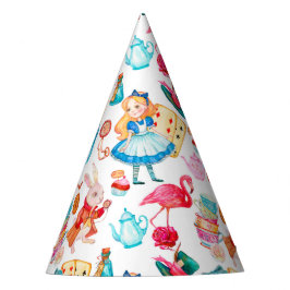 不思議の国の水彩画のアリス パーティーハット