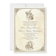 不思議の国の物語の結婚式招待状のアリス