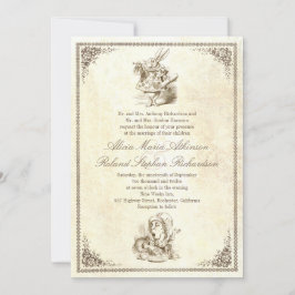 不思議の国の物語の結婚式招待状のアリス 招待状