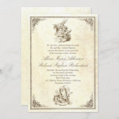 不思議の国の物語の結婚式招待状のアリス 招待状 (正面/裏面)