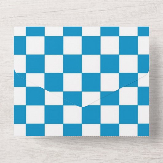 不思議の国の猫と帽子の赤ちゃんシャワーのアリス オールインワン招待状 (裏面)