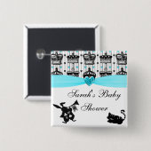 不思議の国の王室のな王冠のベビーシャワーのアリス 缶バッジ (正面&裏面)