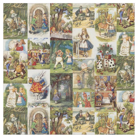 不思議の国の生地のアリス ファブリック (クローズアップ)