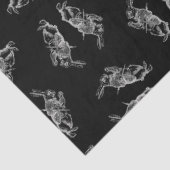 不思議の国の白いうさぎの絵柄の黒いアリス 薄葉紙 (詳細)