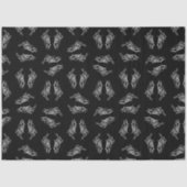 不思議の国の白いうさぎの絵柄の黒いアリス 薄葉紙 (正面)