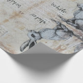 不思議の国の白いお洒落うさぎのアリス ラッピングペーパー (角)