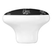 不思議の国の白いウサギおよびアリスパターンのアリス セラミックノブ (側面)