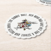 不思議の国の白いウサギの引用文 ペーパーコースター (アングル)