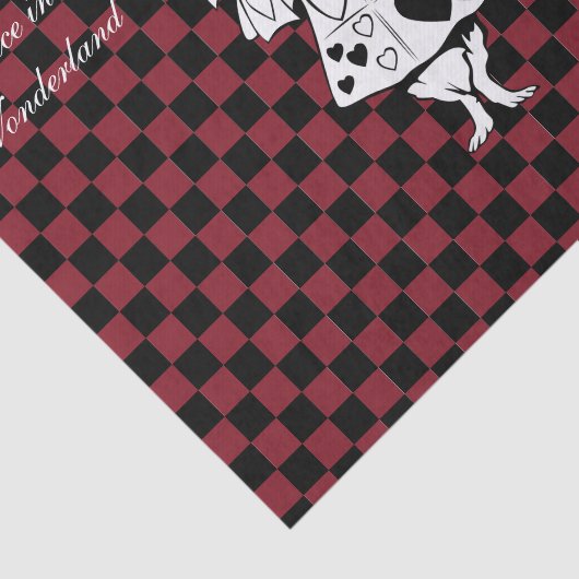 不思議の国の白いウサギの点検のカスタムな文字アリス 薄葉紙 (詳細)