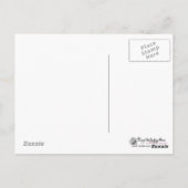 不思議の国の白いグランジうさぎ独身ののアリス ポストカード (裏面)