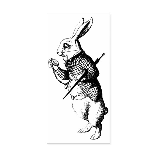 不思議の国の白うさぎのアリス ラバースタンプ (インプリント)