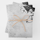 不思議の国の白と黒のアリス公爵夫人と ラッピングペーパーシート (インサイチュ)