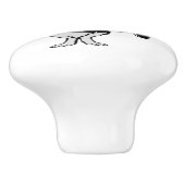 不思議の国の白のウサギのアリス セラミックノブ (側面)