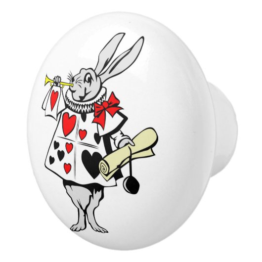 不思議の国の白のウサギのアリス セラミックノブ (右)