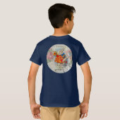 不思議の国の白ウサギのハートの絵柄 Tシャツ (裏面フル)