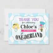 不思議の国の第1誕生日のサンキューカードのアリス サンキューカード (正面)