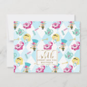 不思議の国の第1誕生日のサンキューカードのアリス サンキューカード (裏面)