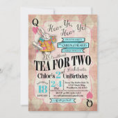 不思議の国の第2誕生日の招待状のアリス 招待状 (正面)