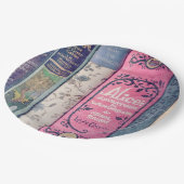 不思議の国の紙皿の物語の本かアリス ペーパープレート (アングル)