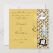 不思議の国の結婚式のアリスは感謝していしています サンキューカード (裏面)