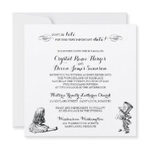 不思議の国の結婚式招待状のアリス