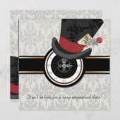 不思議の国の結婚式招待状の帽子屋アリス 招待状 (正面/裏面)