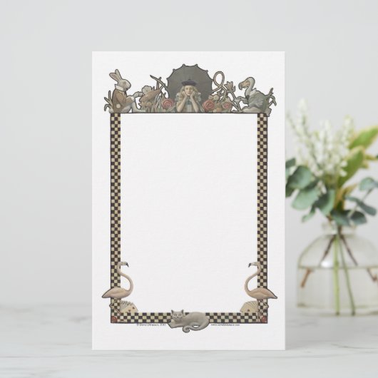 不思議の国の芸術の文房具のアリス、デイヴィッドDelamare 便箋 (スタンド正面)