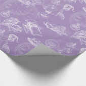 不思議の国の茶時間ラベンダーのギフト用包装紙のアリス ラッピングペーパー (角)