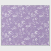 不思議の国の茶時間ラベンダーのギフト用包装紙のアリス ラッピングペーパー (フラット)