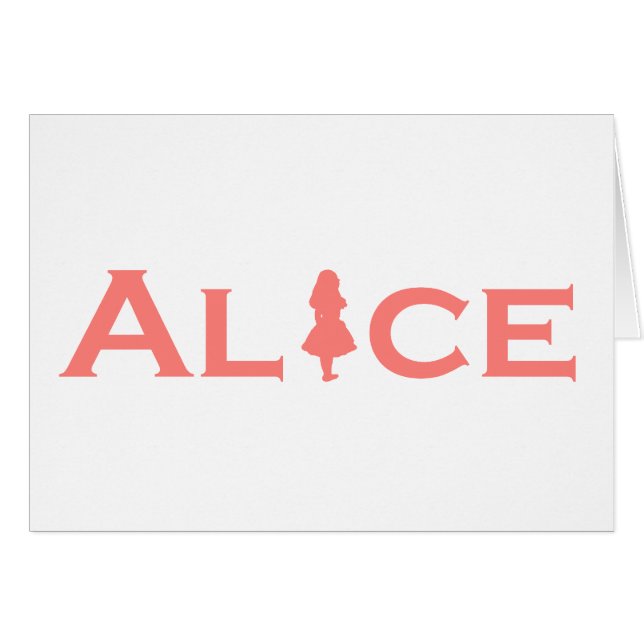 不思議の国の言葉遊びのサーモンピンクのアリス (正面横)