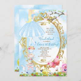 不思議の国の誕生会のアリス 招待状