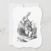 不思議の国の誕生会のカスタムのヴィンテージのアリス 招待状 (裏面)