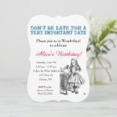 不思議の国の誕生会のカスタムのヴィンテージのアリス 招待状 (スタンド正面)