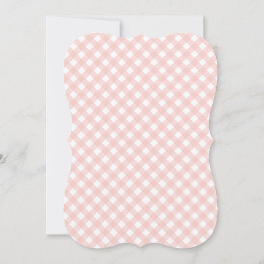 不思議の国の誕生日の招待ピンクのアリス 招待状 (裏面)