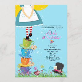 不思議の国の誕生日の招待状のアリス 招待状