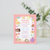 不思議の国の誕生日の茶パーティの招待状のアリス 招待状 (スタンド正面)