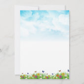 不思議の国の誕生日パーティーのアリスウォーターカラー 招待状 (裏面)