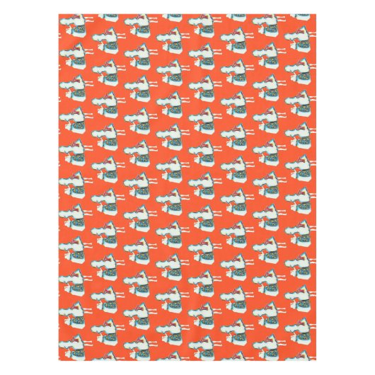 不思議の国の誕生日パーティーのアリステーブルクロス テーブルクロス (正面)