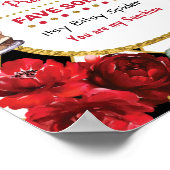 不思議の国の赤いアリス 1歳の誕生日マイルストーン ポスター (角)