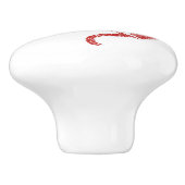 不思議の国の赤いチェシャー猫のノブのアリス セラミックノブ (側面)
