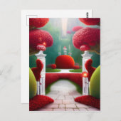 不思議の国の赤い庭園 ポストカード (正面/裏面)