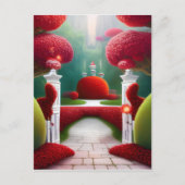 不思議の国の赤い庭園 ポストカード (正面)