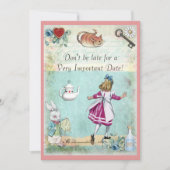 不思議の国の赤ちゃんがアリスに遅れない 招待状 (正面)