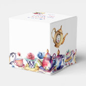 不思議の国の赤ちゃんシャワーのお茶パーティーの好意でアリス フェイバーボックス (裏面サイド)