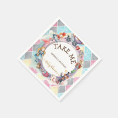 不思議の国の赤ちゃんシャワーのアリス スタンダードカクテルナプキン (角)