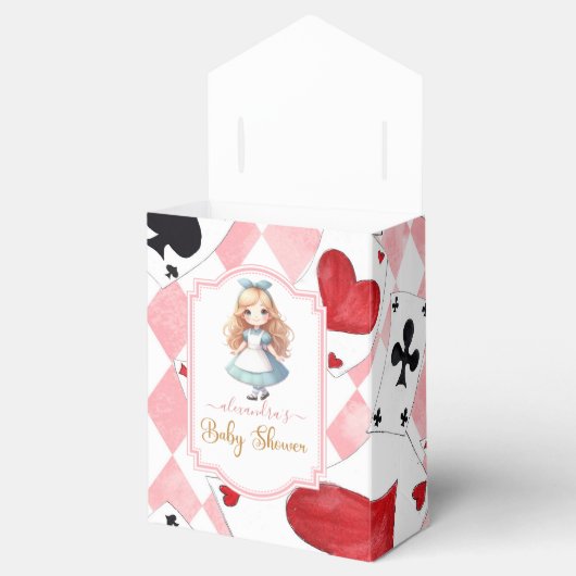 不思議の国の赤ちゃんシャワーのアリス フェイバーボックス (オープン)